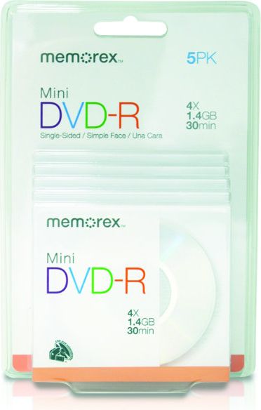 DVD-R MINI 5PK MEMOREX