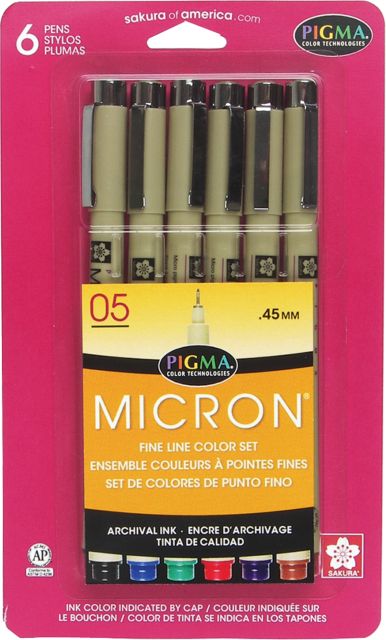 MICRON PEN 6PC SET (05)ASST