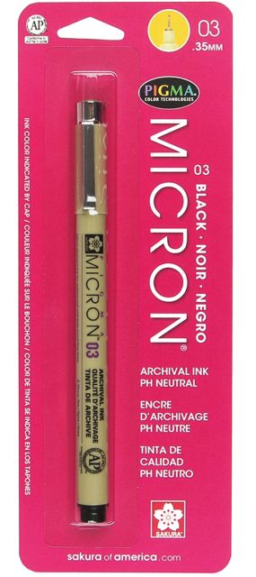 MICRON PEN .35MM BLACK(12 CD
