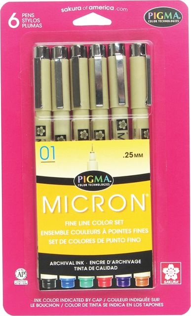 MICRON PEN 6PC SET (01) ASST
