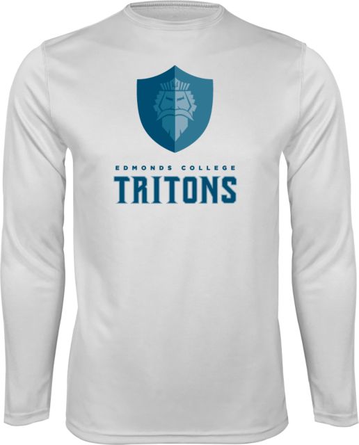 Edmonds College Performance Long Sleeve Shirt Edmonds College Mascot Mark - ONLINE ONLY