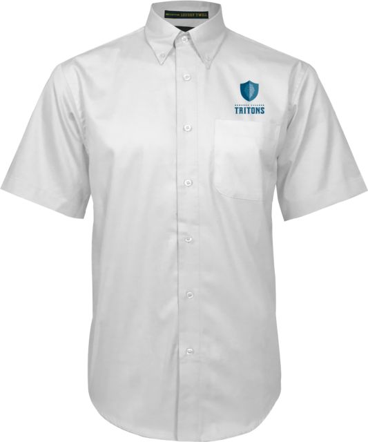 Edmonds College Twill Button Down Short Sleeve Edmonds College Wordmark - ONLINE ONLY