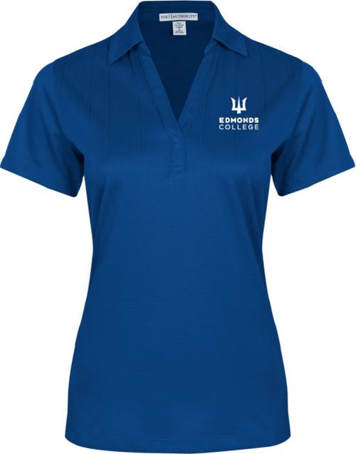 Edmonds College Womens Performance Fine Jacquard Polo Edmonds College Wordmark - ONLINE ONLY