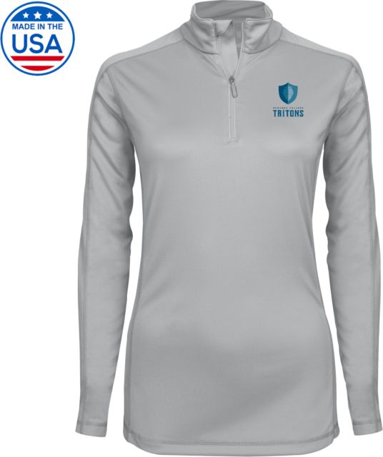 Edmonds College Syntrel Womens Platinum Interlock 1/4 Zip Edmonds College Wordmark - ONLINE ONLY