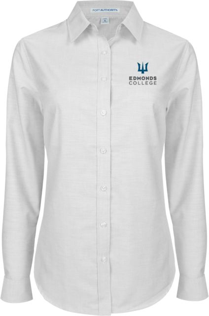 Edmonds College Womens Oxford Shirt Edmonds College Wordmark - ONLINE ONLY