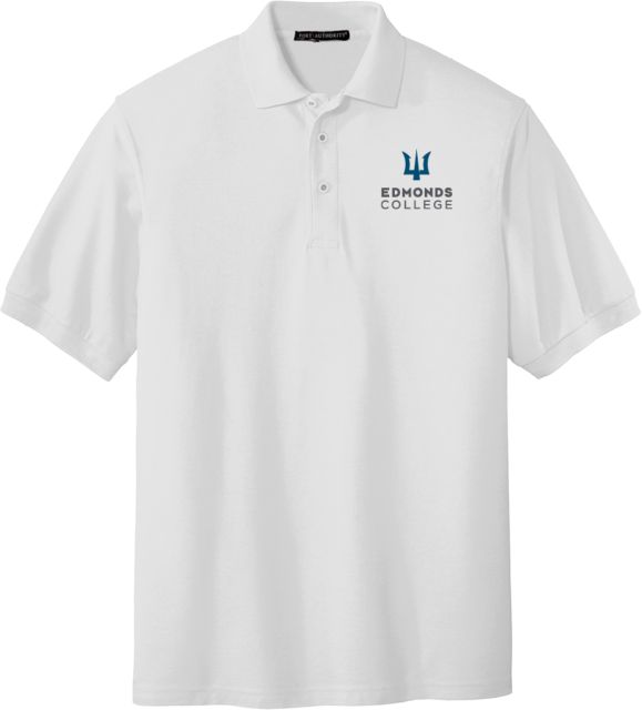Edmonds College Silk Touch Polo Edmonds College Wordmark - ONLINE ONLY