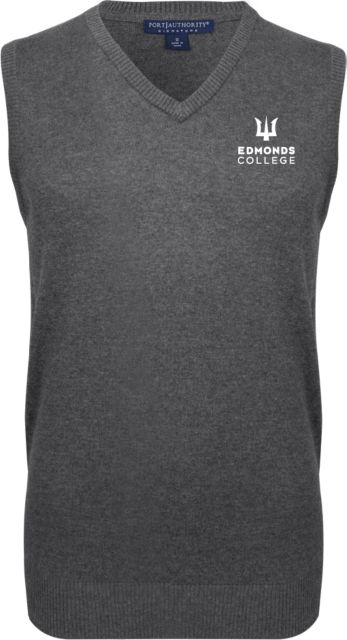 Edmonds College VNeck Sweater Vest Edmonds College Wordmark - ONLINE ONLY