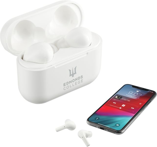 Edmonds College Braavos Pro True Wireless Auto Pair Earbuds Edmonds College Wordmark Engraved - ONLINE ONLY